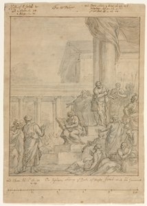 Étude pour le roi Josias déchirant ses vêtements