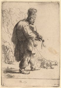 Le violoneux aveugle - Rembrandt van Rijn