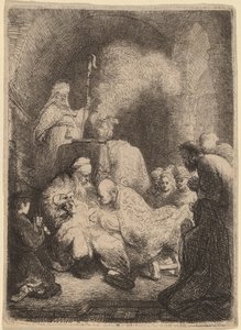 La Circoncision : Petite plaque - Rembrandt van Rijn