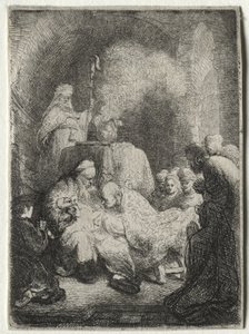 La Circoncision : Petite Plaque - Rembrandt van Rijn