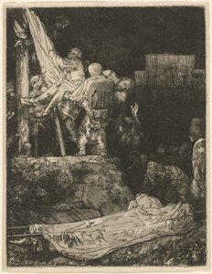 La Descente de Croix à la lumière des torches - Rembrandt van Rijn