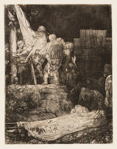 La Descente de Croix à la lumière des torches - Rembrandt van Rijn