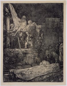 La Descente de Croix à la lumière des torches - Rembrandt van Rijn