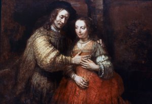 La Fiancée juive, Le Couple amoureux, 1667 - Rembrandt van Rijn