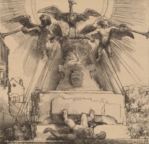 Le Phénix ou la statue renversée, 1658 - Rembrandt van Rijn