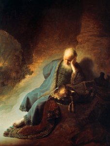 Le prophète Jérémie pleurant la destruction de Jérusalem - Rembrandt van Rijn