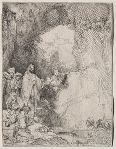 La résurrection de Lazare : Petite plaque