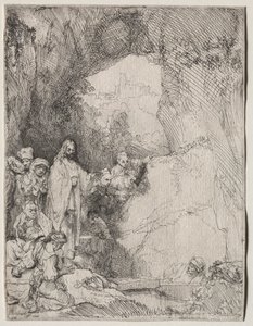 La Résurrection de Lazare : Petite plaque, 1642