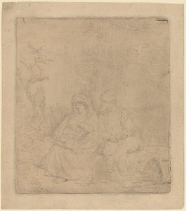 Le repos pendant la fuite : légèrement gravé, 1645