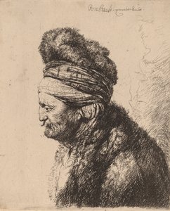 La Deuxième Tête Orientale, vers 1635 - Rembrandt van Rijn