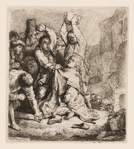 La Lapidation de Saint Étienne - Rembrandt van Rijn
