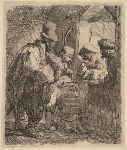 Les musiciens ambulants - Rembrandt van Rijn
