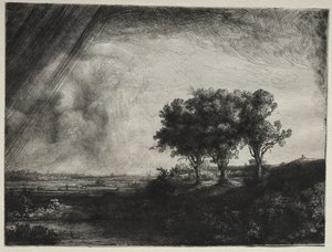 Les Trois Arbres - Rembrandt van Rijn