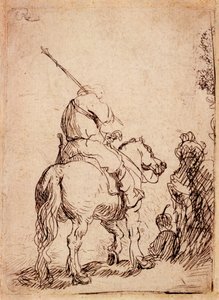 Le Soldat Turbané à Cheval, 1632 - Rembrandt van Rijn