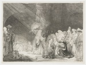 La présentation au temple : gravure oblongue