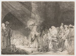 La présentation au temple : gravure oblongue