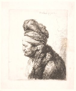 La deuxième tête orientale (le père de Rembrandt?) - Rembrandt van Rijn