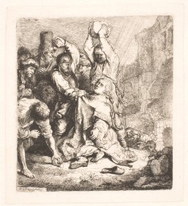 La lapidation de Saint Étienne - Rembrandt van Rijn