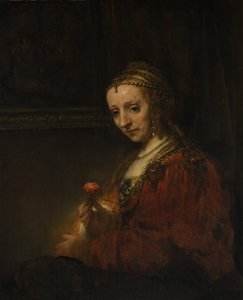 Femme avec un œillet, début des années 1660