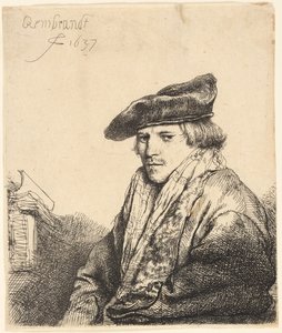 Jeune homme avec un bonnet de velours (Ferdinand Bol ?)