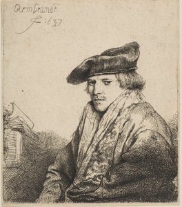 Jeune homme avec un bonnet de velours Ferdinand Bol, 1637