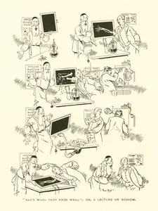 Tout est bien qui finit bien; ou, une conférence sur le radium (gravure) - René Bull