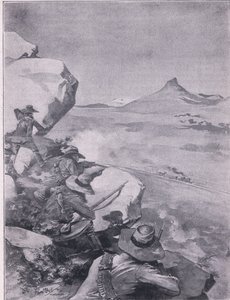 Les Boers tirant sur le train du général French - René Bull