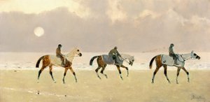 Cavaliers sur la plage de Dieppe, 1892