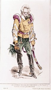 Jacques Offenbach : « La vie parisienne ». Général Malaga de Porto Rico, costume de Draner. 1866.