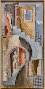 Statue et escalier