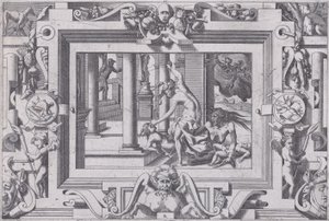 Médée tue ses deux enfants par Jason, 1563 - Rene Boyvin