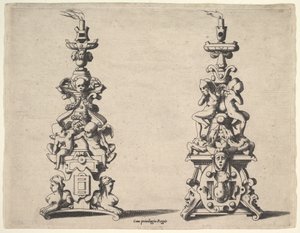 Deux designs de chandeliers, vers 1550-60 - Rene Boyvin