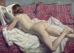 Nu sur un Divan Rose, vers 1925