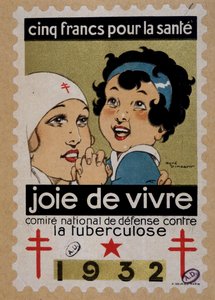 Timbre du Comité National de Défense contre la Tuberculose