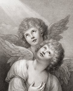 Deux chérubins. Deux anges - Rev. Matthew William (after) Peters