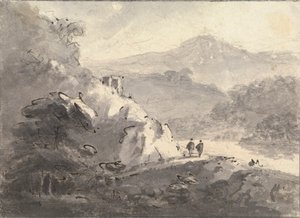 Paysage avec deux figures sur une route - Rev. William Gilpin