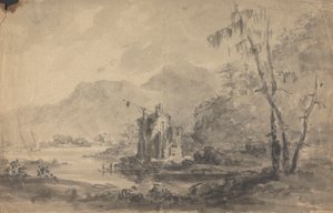 Paysage fluvial avec châteaux