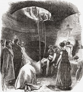 Une sépulture chrétienne précoce dans les Catacombes de Rome, Italie. D