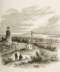 Sandy Hook New Jersey, vu du phare dans les années 1870, c.1880