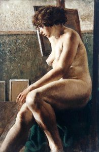 Figure féminine assise