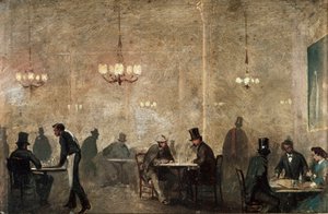Le café, vers 1860-65