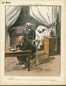 Illustration par Ricardo Flores (1878-1918) dans Le Lire, 08/02/13 - On ne peut pas satisfaire - Médical, Architecture intérieure