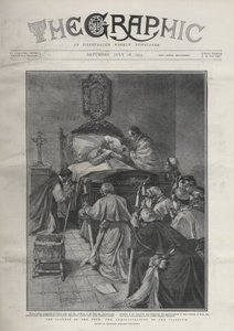 LA MALADIE DU PAPE - LA MALADIE DU PAPE. Le pape Léon XII malade, recevant les cardinaux, 14 juillet - Riccardo Pellegrini