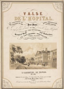 Hôpitaux Page de titre de la partition pour Valse de l