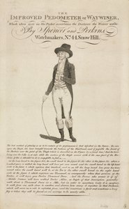 Le podomètre amélioré ou odomètre, vers XVIIIe siècle - John Pardon
