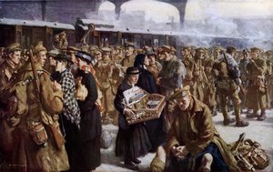 Gare de Victoria, Première Guerre mondiale, départ pour la France - Richard (after) Jack