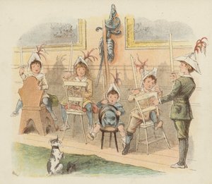 Enfants jouant aux soldats