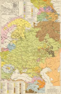Andree, Richard. Volkerkarte von Russland. 1881 A - Richard Andree