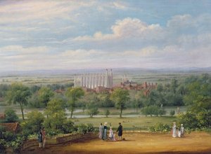 Eton College depuis la terrasse du château de Windsor