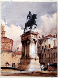 Statue équestre du Colleoni de Verrocchio à Venise, place de l